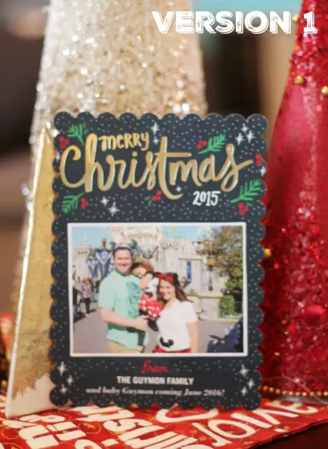 Shutterfly Christmas Pregnancy Card