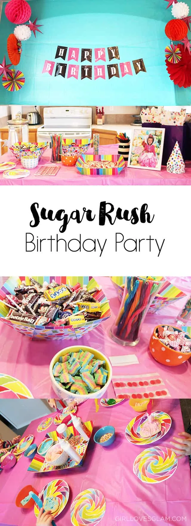 Sugar Rush Birthday Party on www.girllovesglam.com