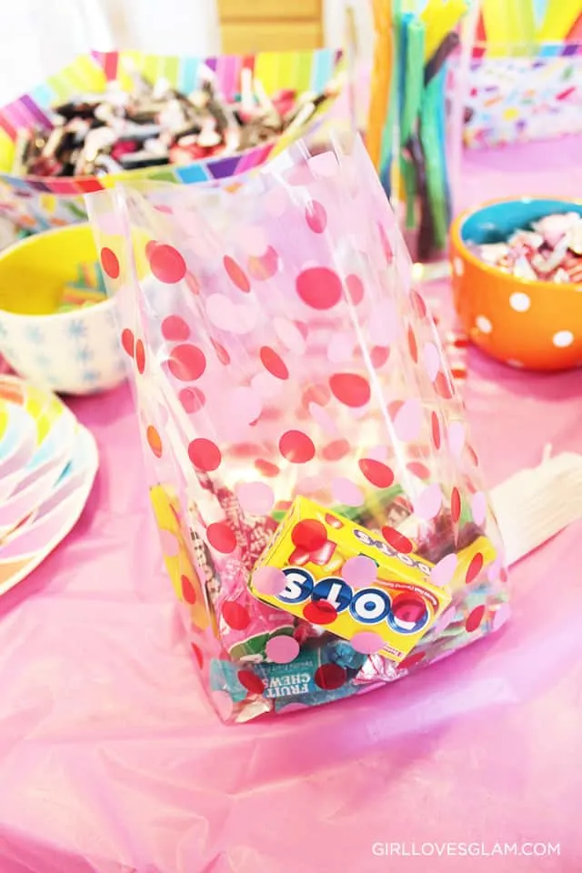 Sugar Rush Birthday Party Favor Bags on www.girllovesglam.com