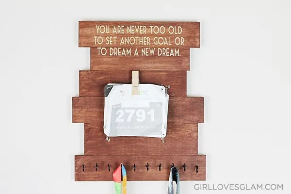 Race Bib and Medal Display Board on www.girllovesglam.com