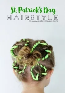 Four Leaf Clover St. Patrick's Day Hairstyle on www.girllovesglam.com