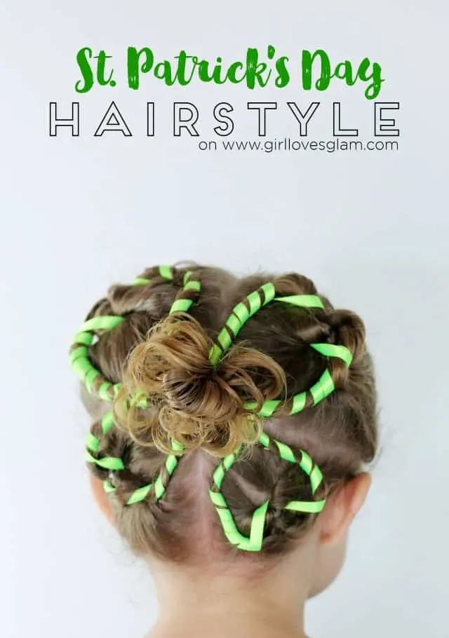 Four Leaf Clover St. Patrick's Day Hairstyle on www.girllovesglam.com