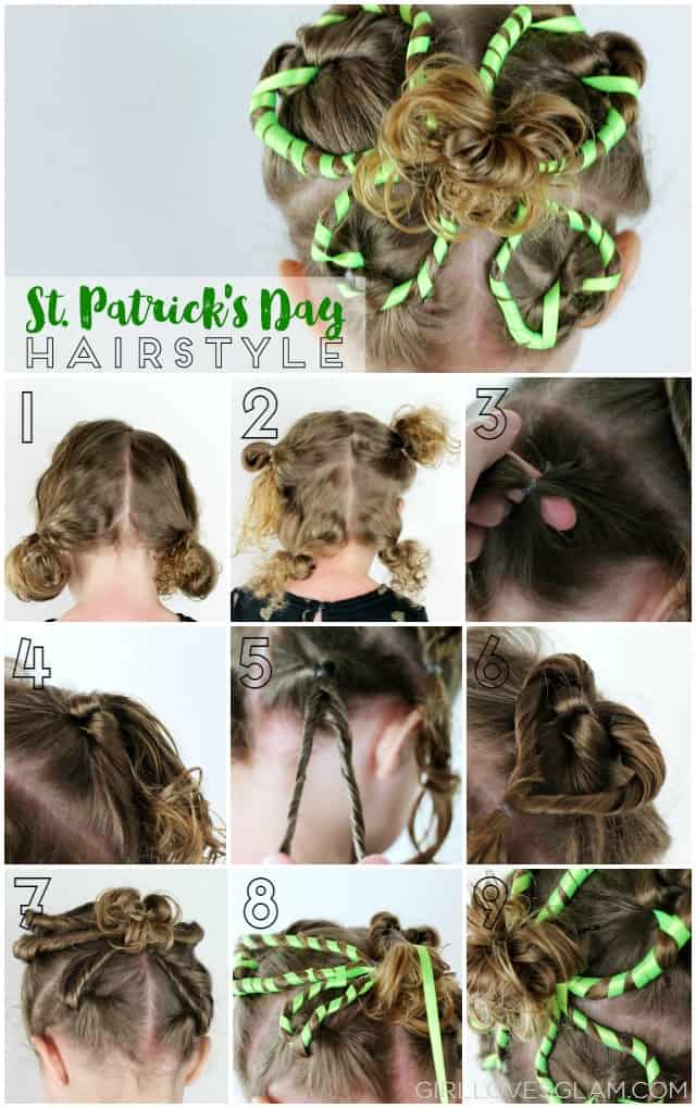 St. Patrick's Day Hairstyle Steps on www.girllovesglam.com