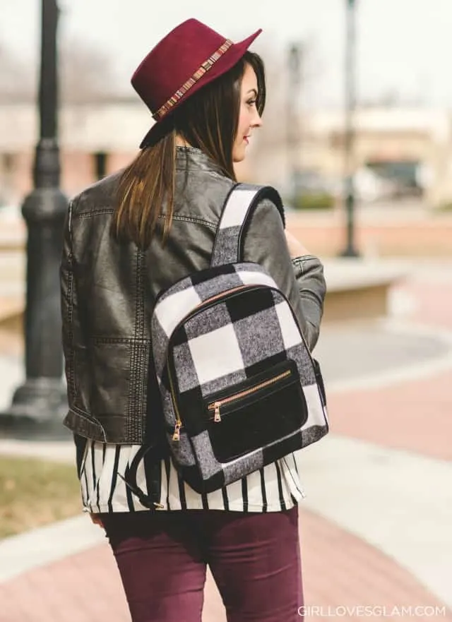 Casual Winter Style with backpack on www.girllovesglam.com