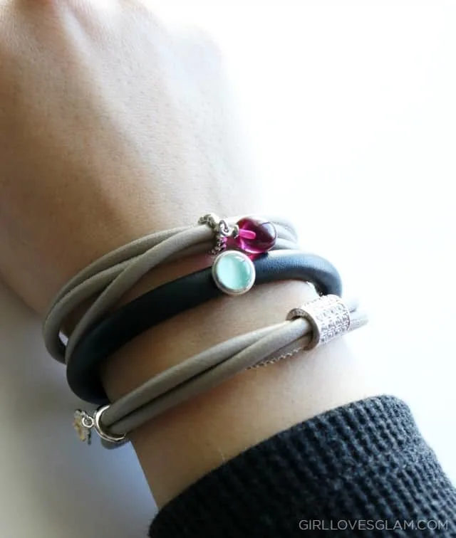 Leather Charm Bracelets on www.girllovesglam.com