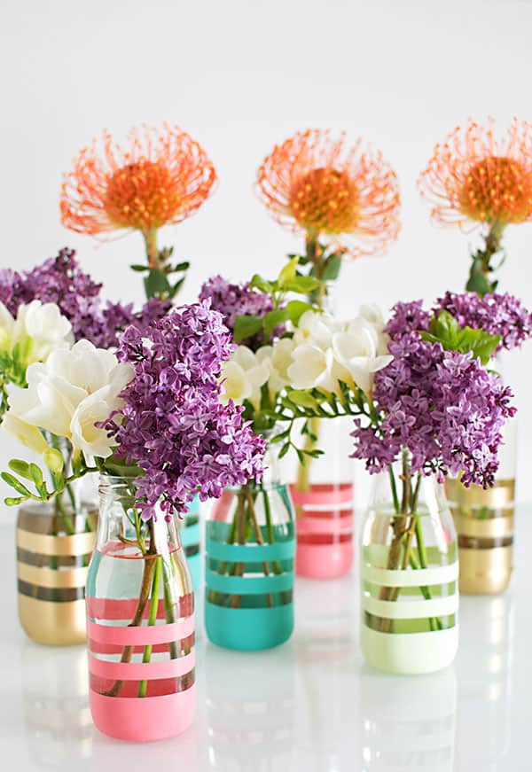 Spring DIY Painted Bottles