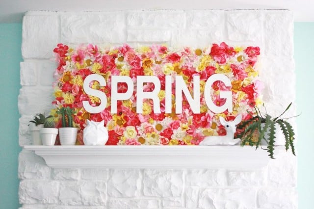 Spring Floral Mantel