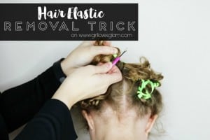 Hair Elastic Removal Trick Life Hack on www.girllovesglam.com