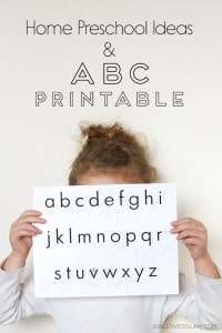 Home Preschool Ideas and ABC Writing Practice Printable on www.girllovesglam.com