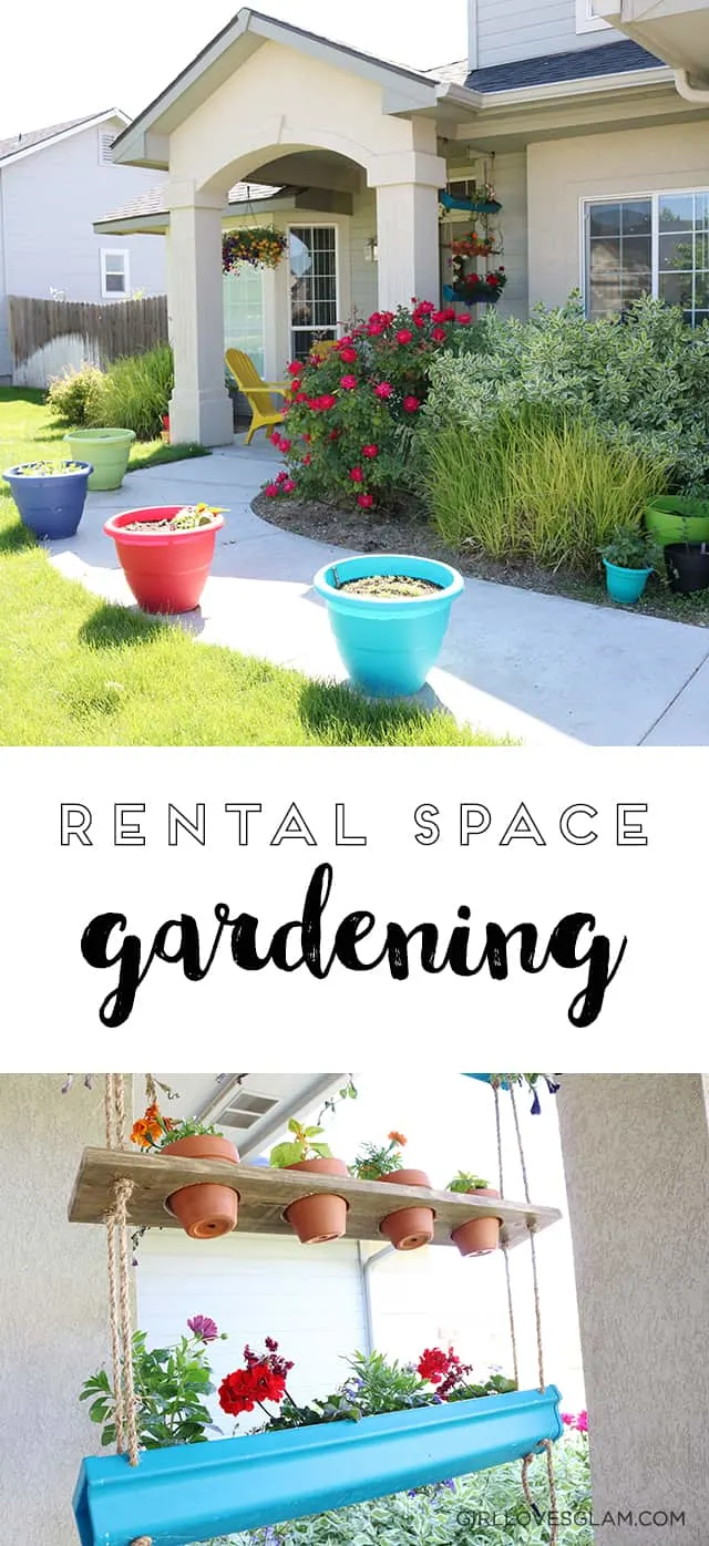 Girl loves glam rental space gardening front