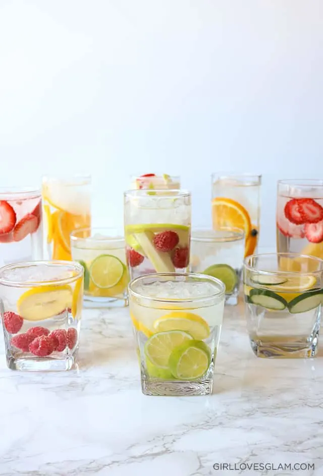 Infused Water Combinations on www.girllovesglam.com