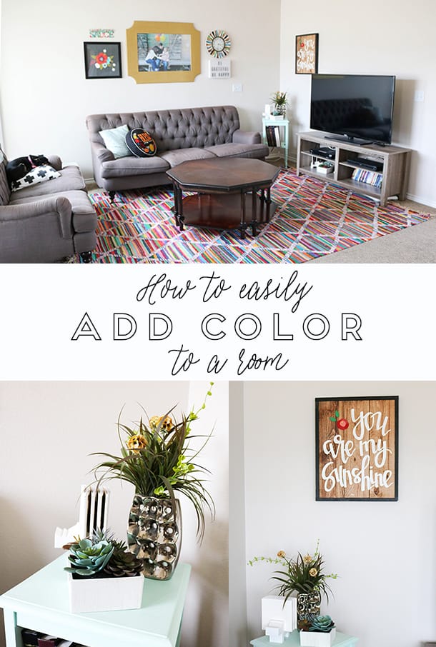 How to Easily Add Color to a Room on www.girllovesglam.com