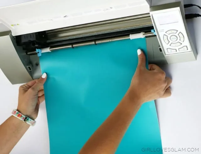 Cutting Vinyl Without Silhouette Mat on www.girllovesglam.com