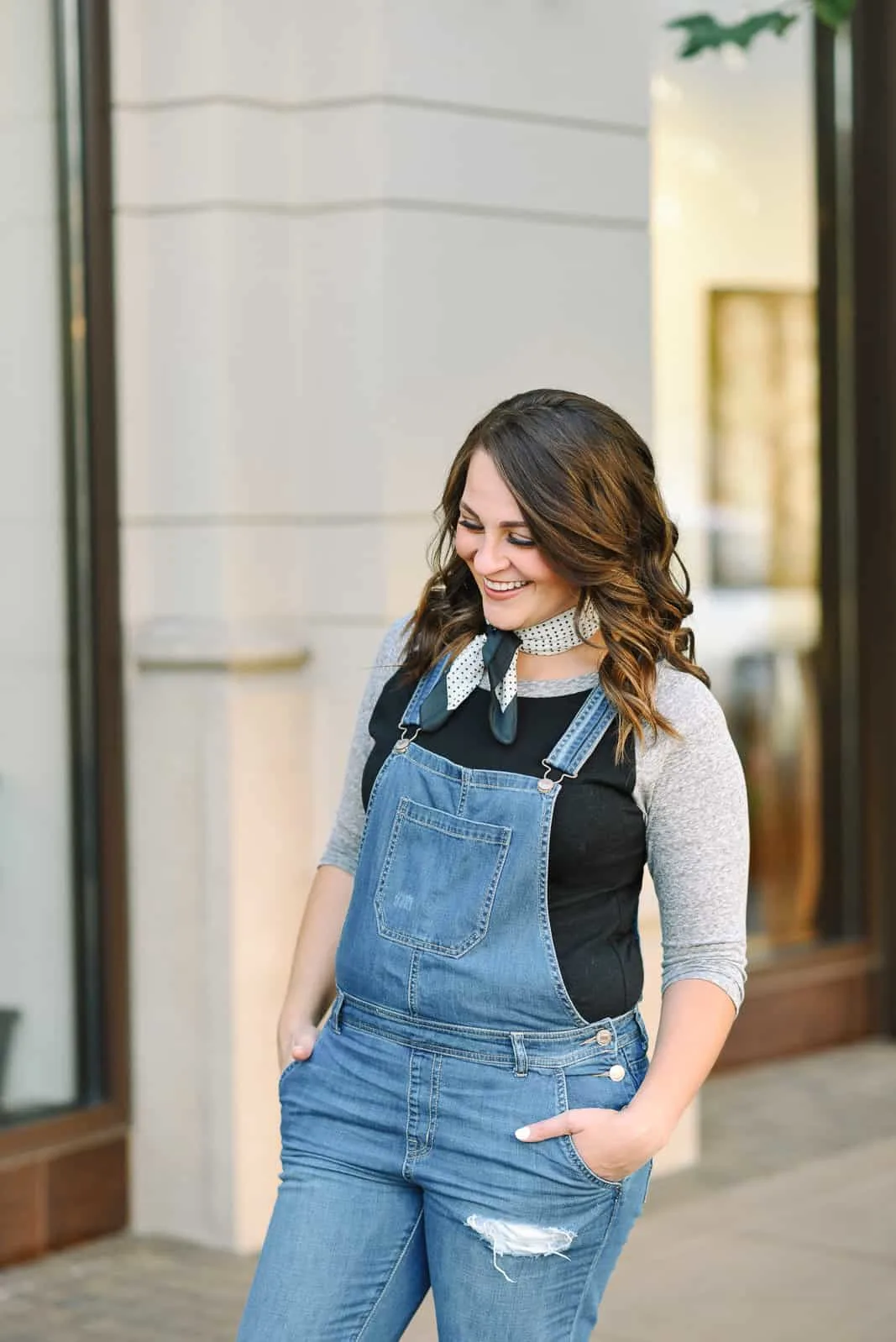 Baseball Tee and Overalls Fall 2016 Look on www.girllovesglam.com