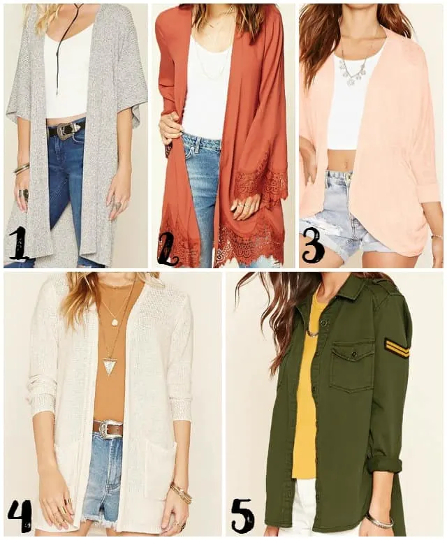 Jackets and Cardigans from Forever 21 on www.girllovesglam.com