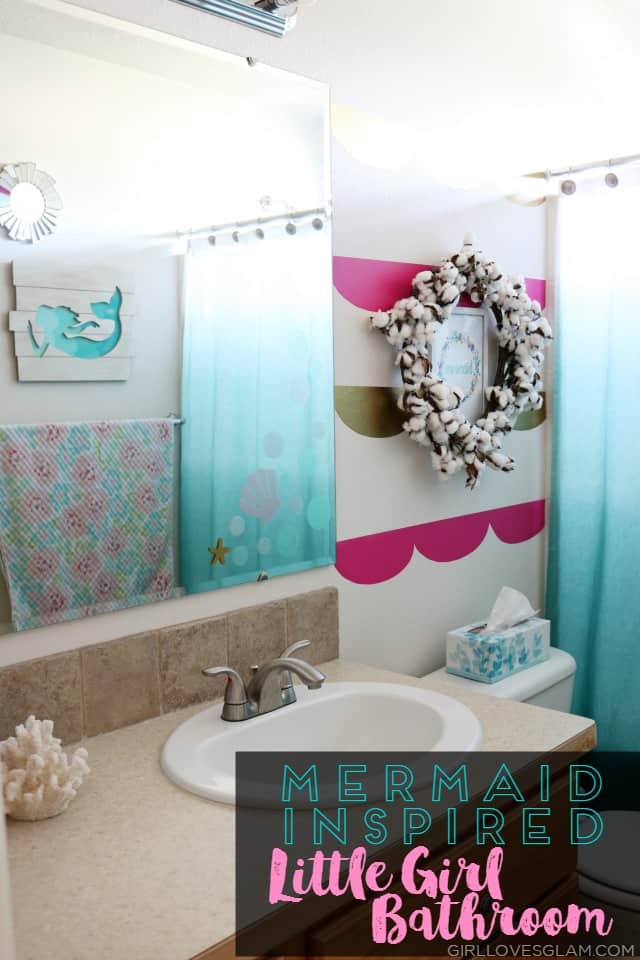 Mermaid Inspired Little Girl Bathroom - Girl Loves Glam