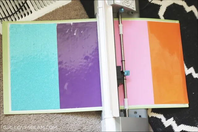 Cutting Multiple Colors of Vinyl at Once on www.girllovesglam.com