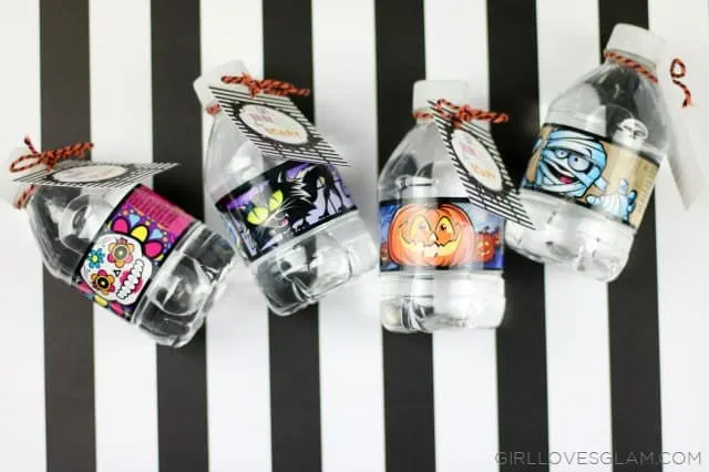 Halloween Water Bottles on www.girllovesglam.com