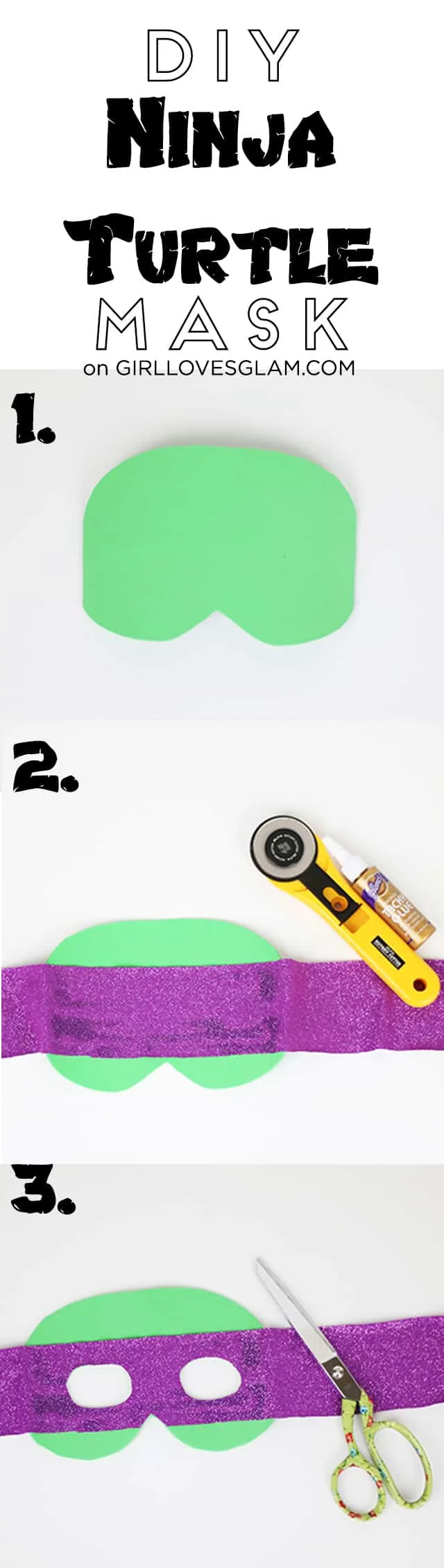 DIY Ninja Turtle Mask on www.girllovesglam.com