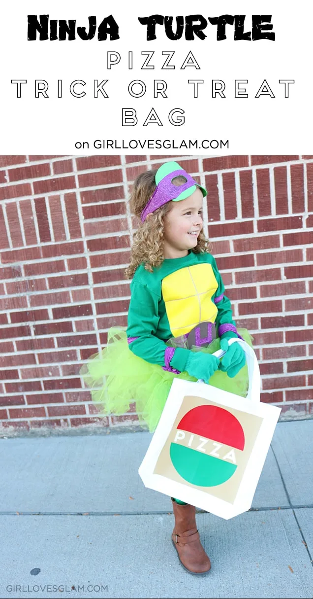 Ninja Turtle Pizza Trick or Treat Bag on www.girllovesglam.com