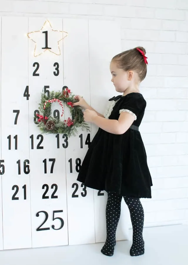 Hanging Wreath on Advent Tree