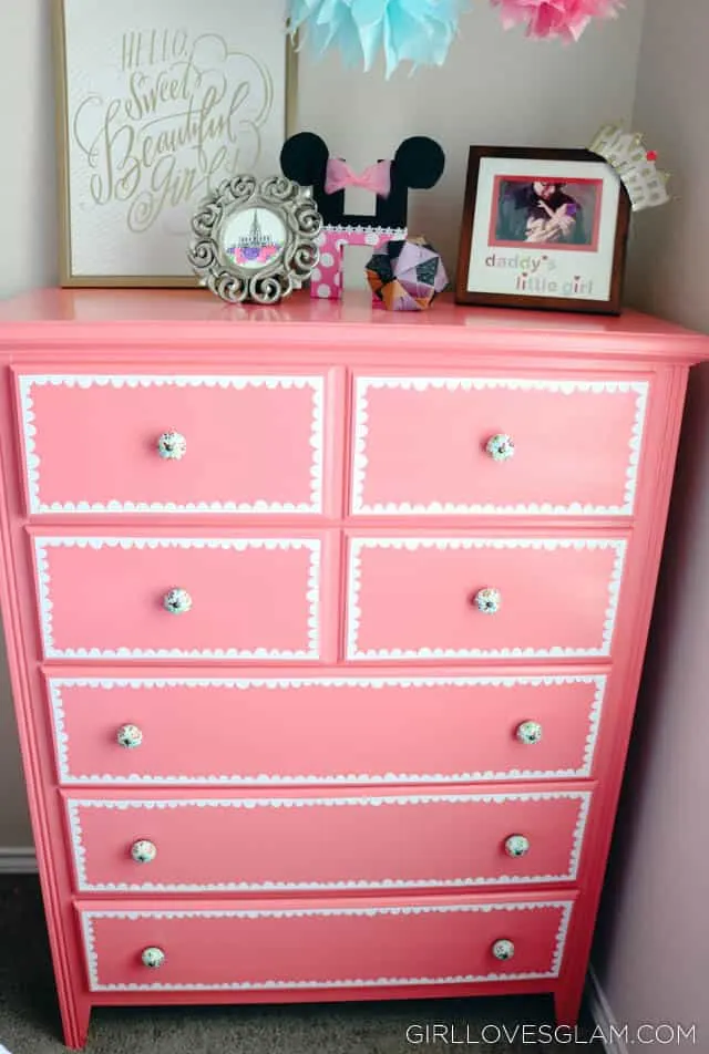 Dresser with Scallop Vinyl on www.girllovesglam.com