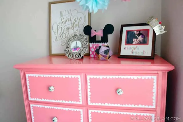 Pink Scallop Dresser Refinish on www.girllovesglam.com