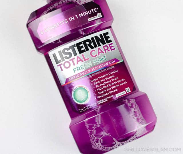 Listerine Fresh Mint Mouthwash on www.girllovesglam.com