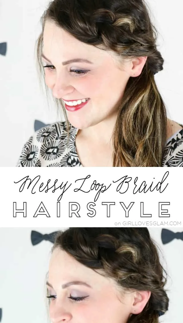 Messy Loop Braid Hairstyle on www.girllovesglam.com