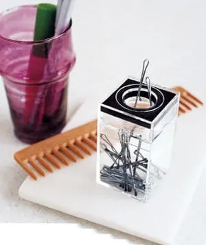 Bobby Pin Paper Clip Dispenser on www.girllovesglam.com