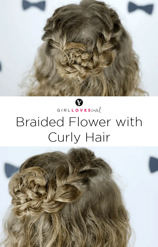Braided Flower Curly Hairstyle - Girl Loves Glam Braided Flower Curly Hairstyle - Girl Loves Glam