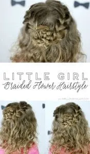 Little Girl Braided Flower Hairstyle on www.girllovesglam.com