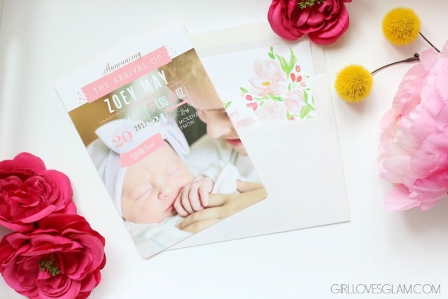 Basic Invite Birth Annoucement on www.girllovesglam.com