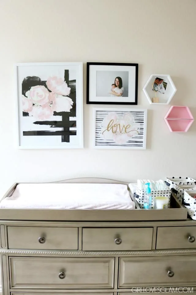 Changing Table Decor on www.girllovesglam.com
