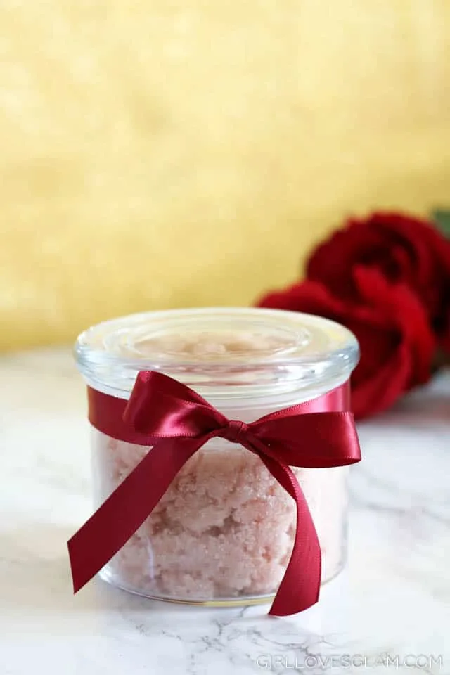 Vanilla Rose Salt Scrub Recipe on www.girllovesglam.com