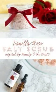Vanilla Rose Salt Scrub inspired by Beauty and the Beast on www.girllovesglam.com