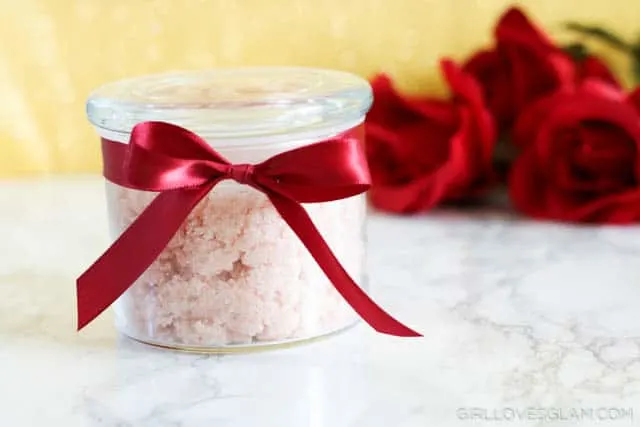 Vanilla Rose Salt Scrub Recipe on www.girllovesglam.com