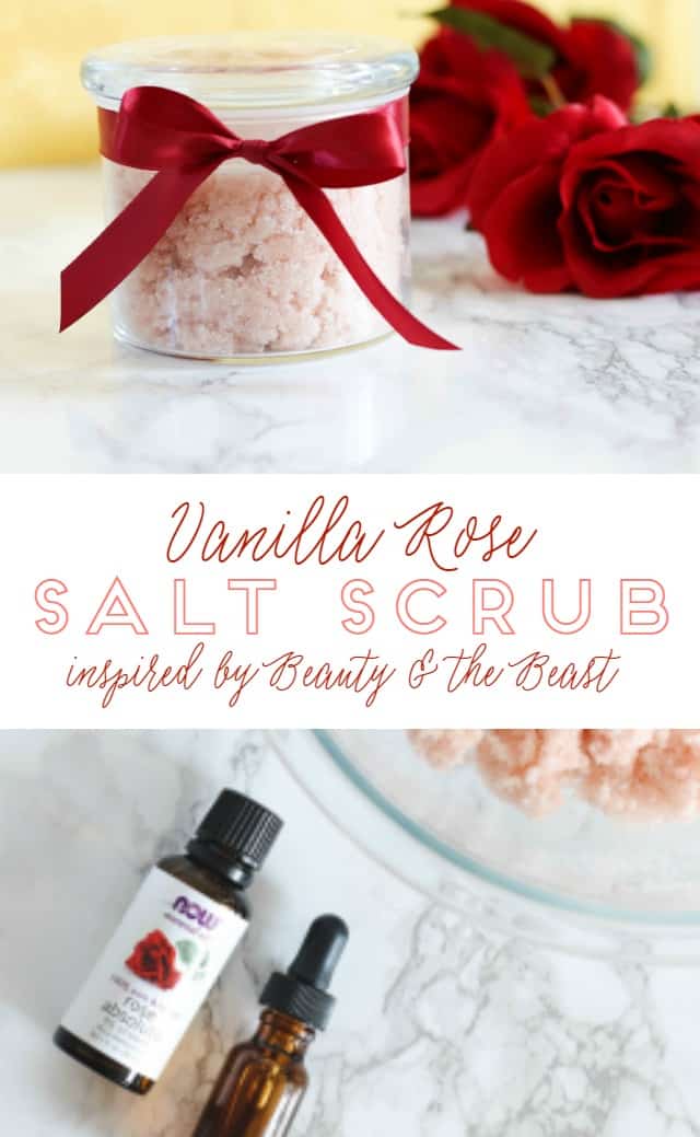Vanilla Rose Salt Scrub Beauty and the Beast Blog Hop