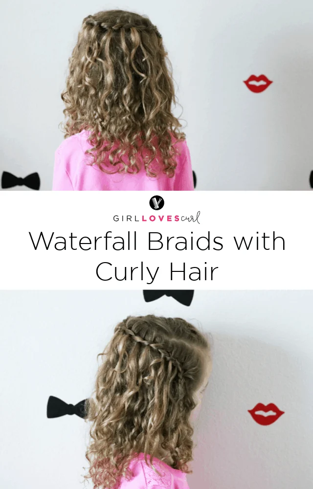 Waterfall Braids with Curly Hair