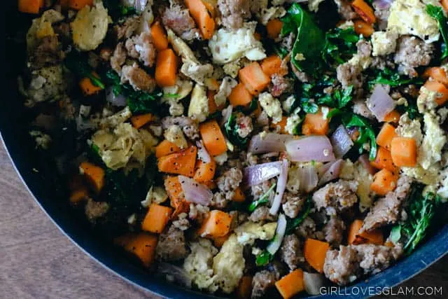 Whole30 Breakfast Skillet Recipe on www.girllovesglam.com