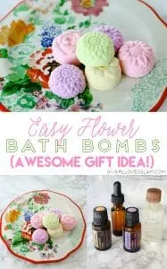 Easy Flower Bath Bombs that are an AWESOME gift idea! on www. girllovesglam.com