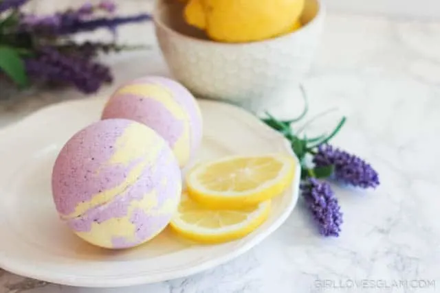 Lavender Lemon Bath Bomb on www.girllovesglam.com