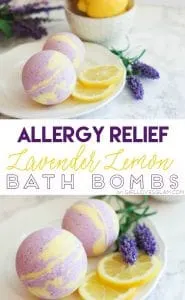 Allergy Relief Lavender Lemon Bath Bombs