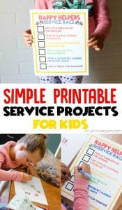 Simple Printable Service Projects for Kids on www.girllovesglam.com
