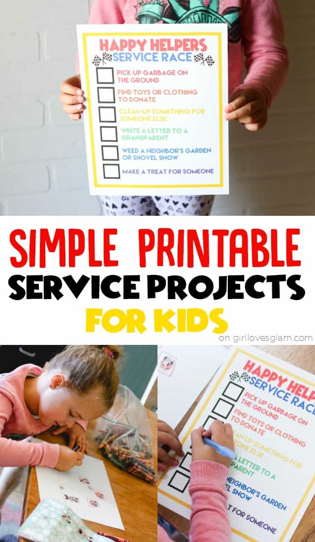Simple Printable Service Project for Kids