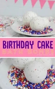 Birthday Cake Bath Bombs on www.girllovesglam.com