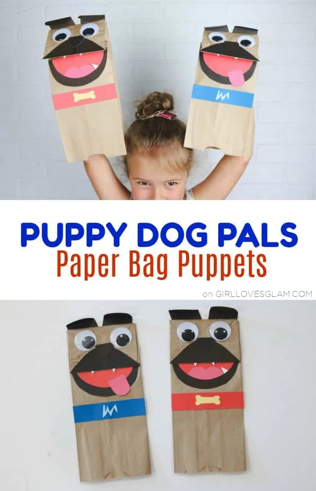 Puppy Dog Pals Paper Bag Puppets on www.girllovesglam.com
