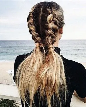 Swimming Dutch Braid Pigtails