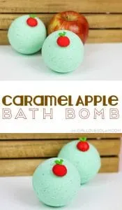 Caramel Apple Bath Bomb Recipe on www.girllovesglam.com #bathbomb #recipe