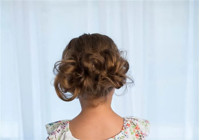 Low Updo Little Girl Hairstyle